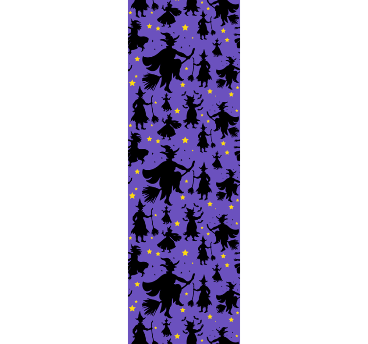 墙纸万圣节 女巫剪影 - TenStickers