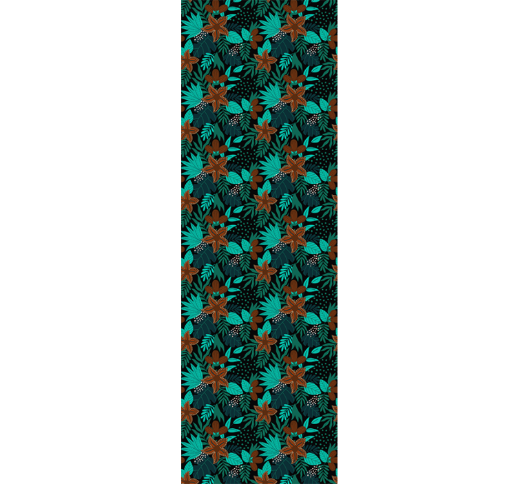 墙纸性能 热带树叶图案 - TenStickers