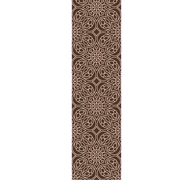 墙纸花卉 花卉对称图案 - TenStickers