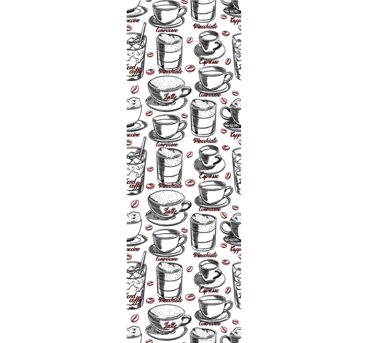 建筑墙纸咖啡主题插画 - TenStickers