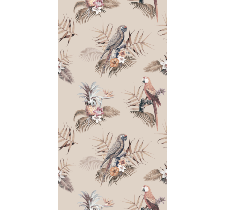 墙纸鹦鹉 热带鹦鹉的优雅 - TenStickers