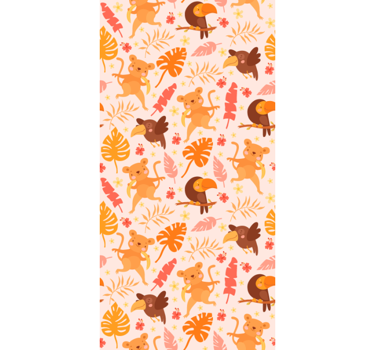 墙纸猫 好玩的丛林动物 - TenStickers