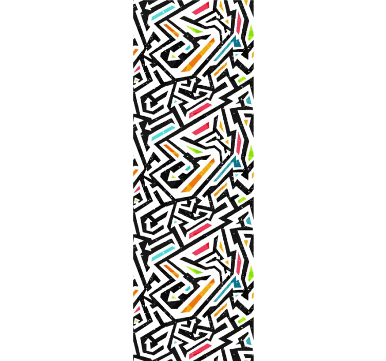 墙纸抽象 几何混沌 - TenStickers