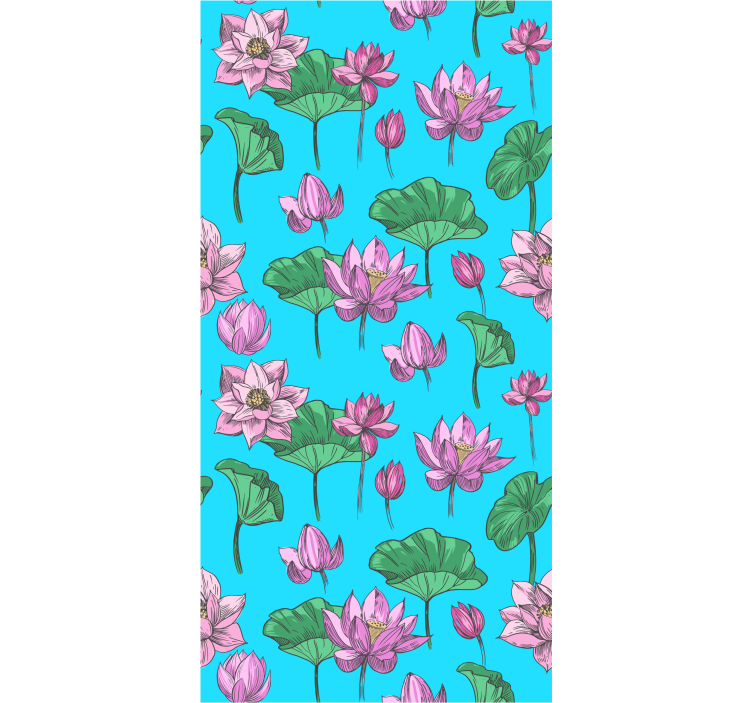 墙纸花卉 荷花展示 - TenStickers