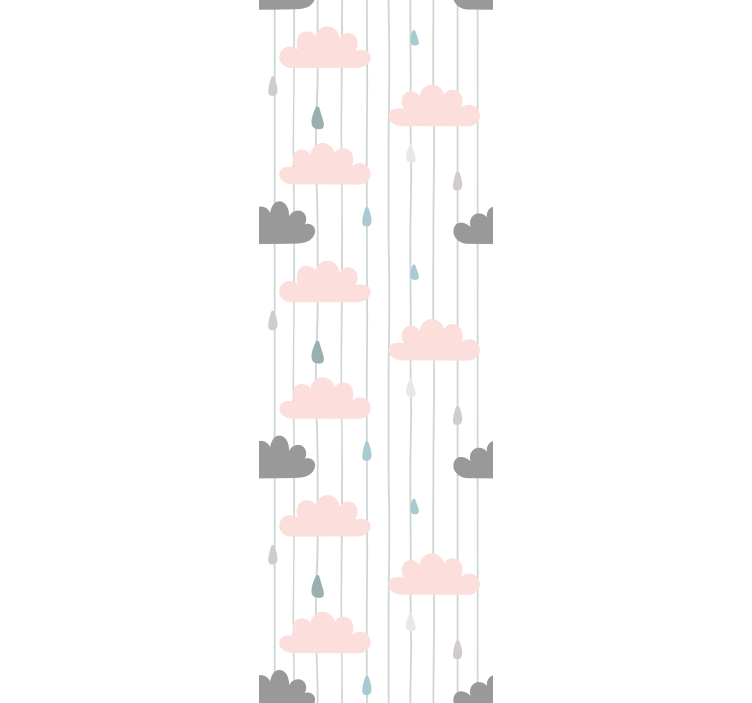 儿童壁纸 多云雨滴 - TenStickers