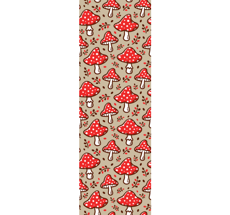 艺术墙纸 蘑菇图案 - TenStickers