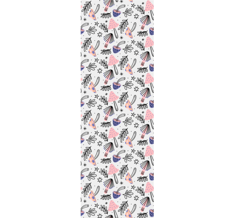 艺术墙纸 异想天开的植物图案 - TenStickers