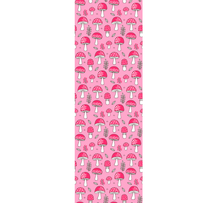 艺术墙纸 蘑菇图案 - TenStickers