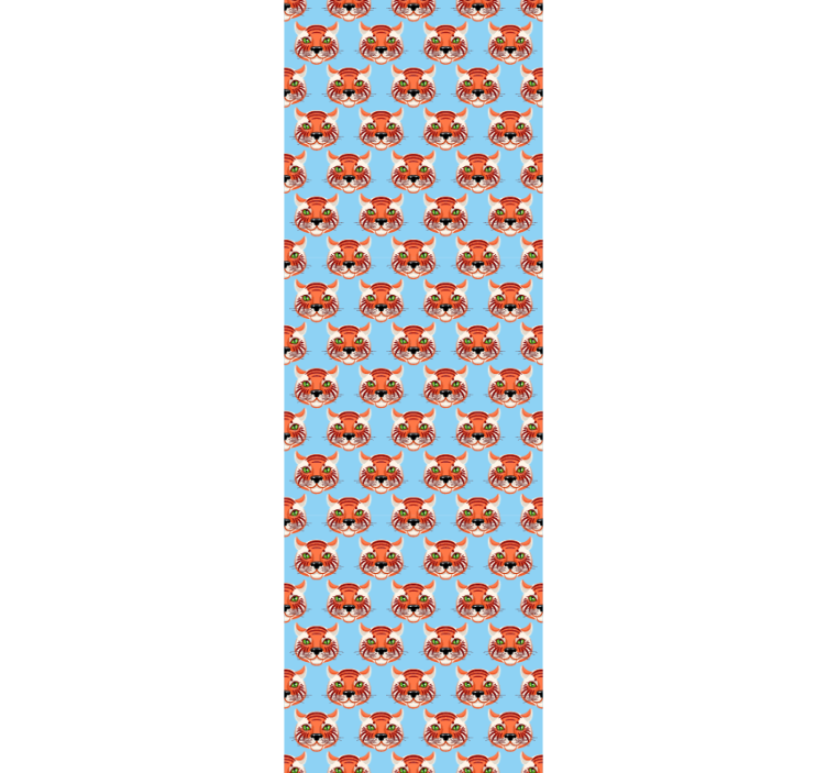 墙纸猫可爱虎脸 - TenStickers