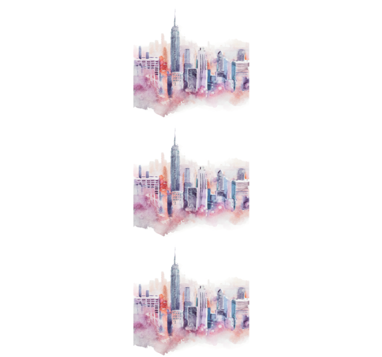 城市墙纸 城市水彩画 - TenStickers
