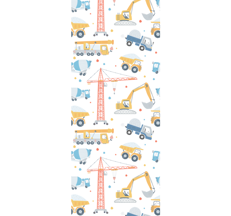 孩子房间墙纸以建筑主题为设计元素 - TenStickers