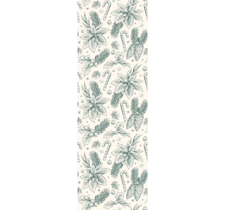 墙纸 圣诞 主题 节日植物图案 - TenStickers