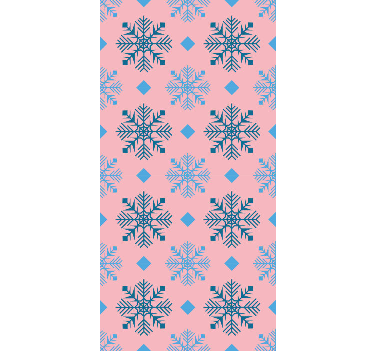 墙纸 圣诞 主题 几何雪花图案 - TenStickers