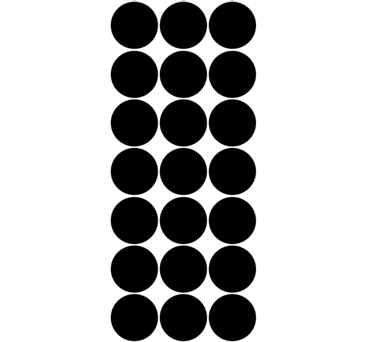 墙纸圆点优雅黑色圆形图案 - TenStickers