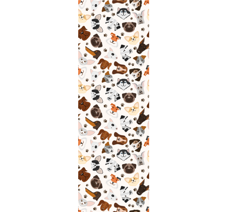 墙纸狗带来活泼的狗狗插图 - TenStickers