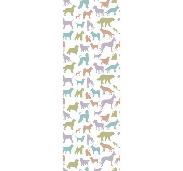 墙纸狗呈现多彩剪影 - TenStickers