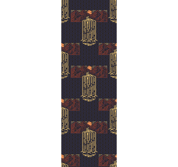 非洲风格瀑布抽象壁纸 - TenStickers