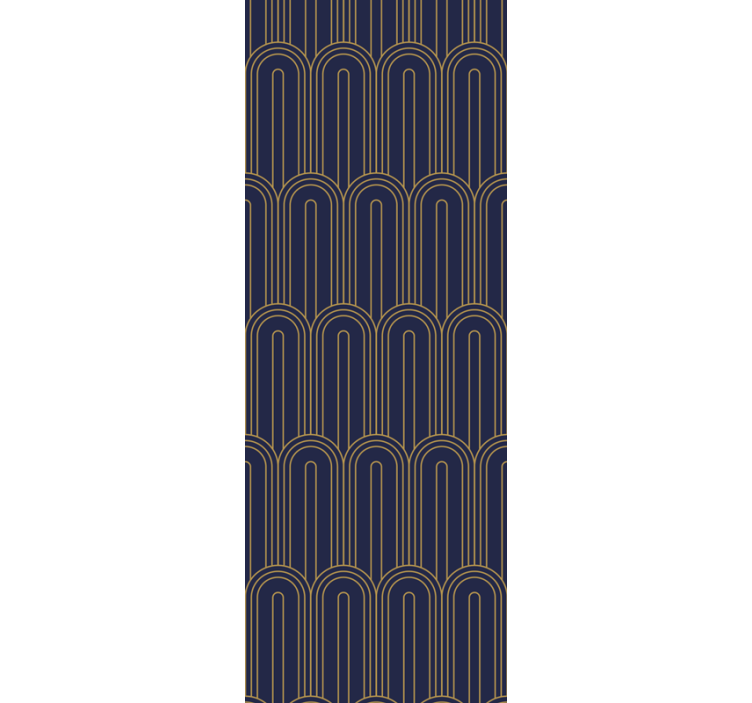 时尚墙纸弧形线条图案 - TenStickers