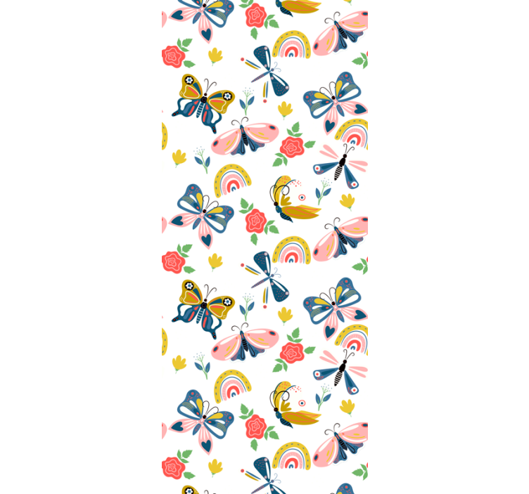 蝴蝶壁纸展现奇幻自然图案 - TenStickers