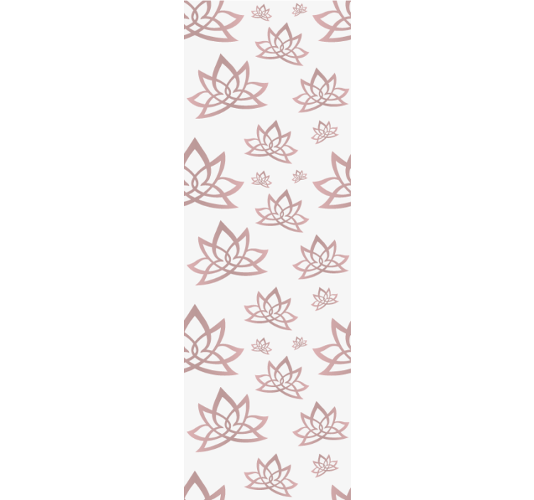墙纸花卉米色莲花图案 - TenStickers