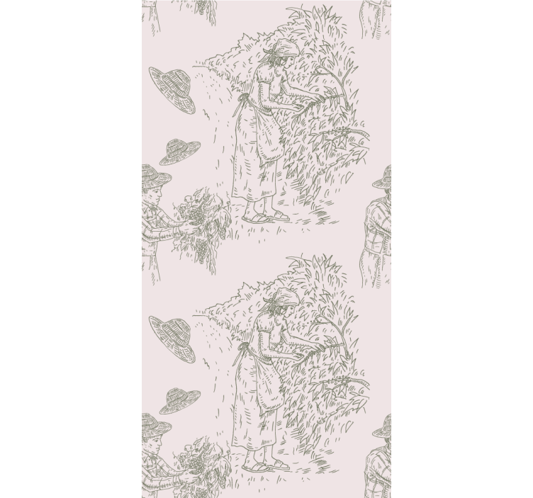 墙纸巴洛克风格乡村丰收场景 - TenStickers