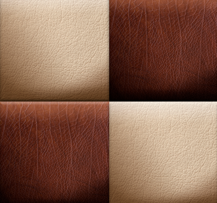 方形墙纸 皮革棋盘图案 - TenStickers