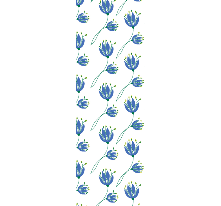 墙纸花卉蓝色花卉图案 - TenStickers