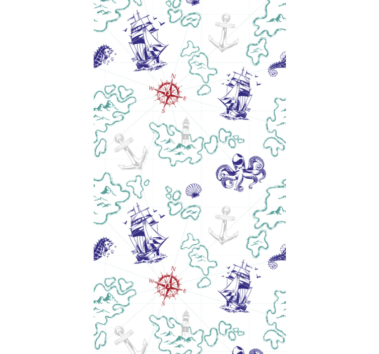 孩子房间墙纸适合海洋冒险主题 - TenStickers
