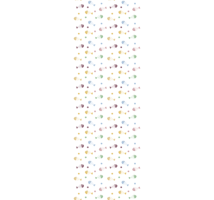 墙纸鱼色彩丰富的简约图案 - TenStickers