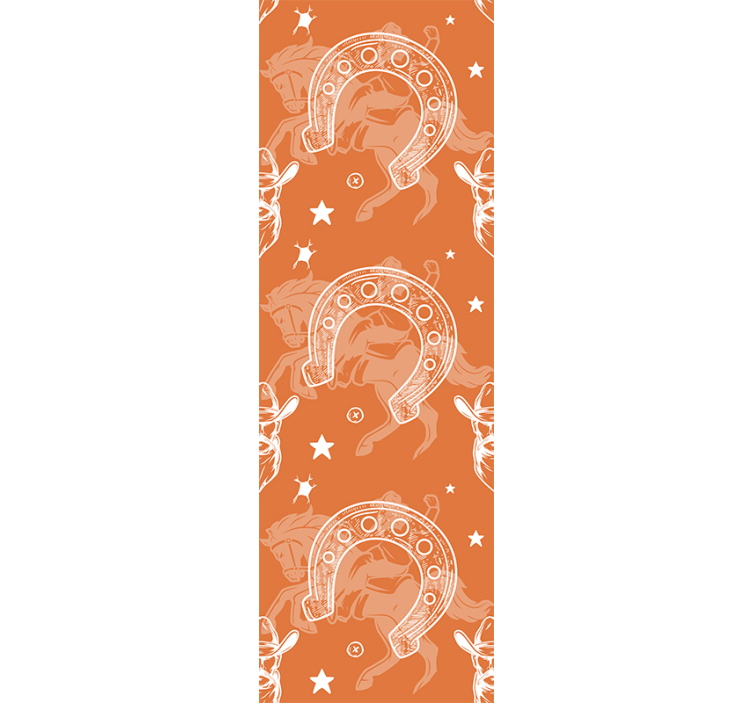 墙纸马匹与牛仔星星图案相结合 - TenStickers