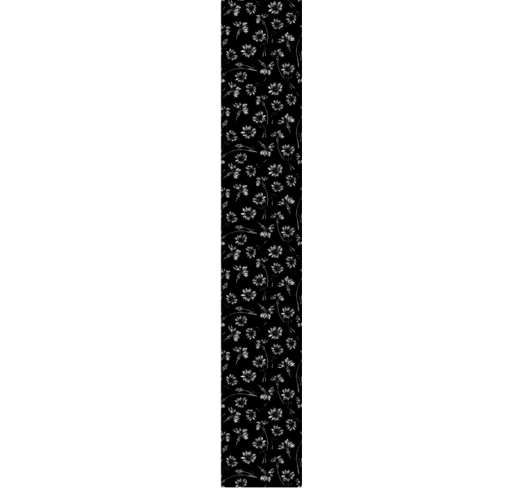 墙纸花卉黑色菊花爆发 - TenStickers