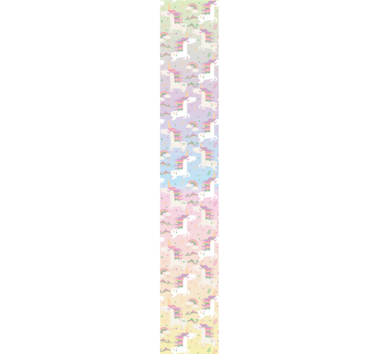 动物墙纸背景中的彩虹 - TenStickers