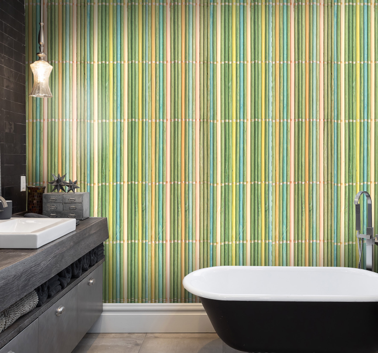 墙纸木质 竹子纹理表面 - TenStickers