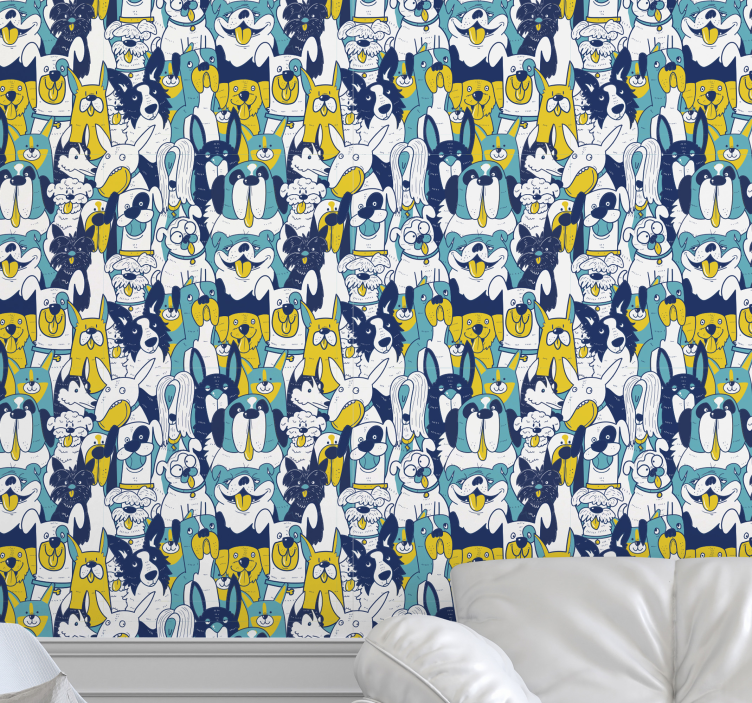 动物壁纸 动画犬组装 - TenStickers