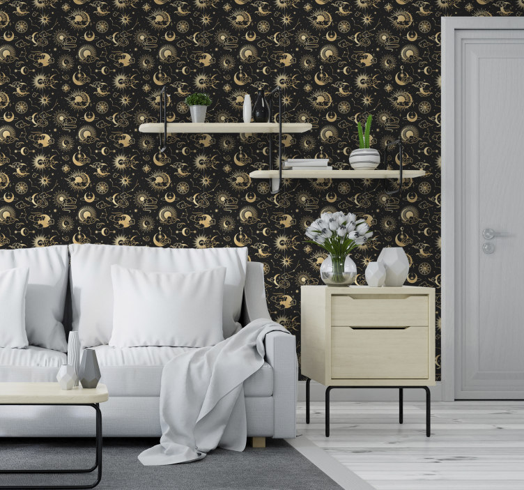 云彩和星星壁纸 - TenStickers