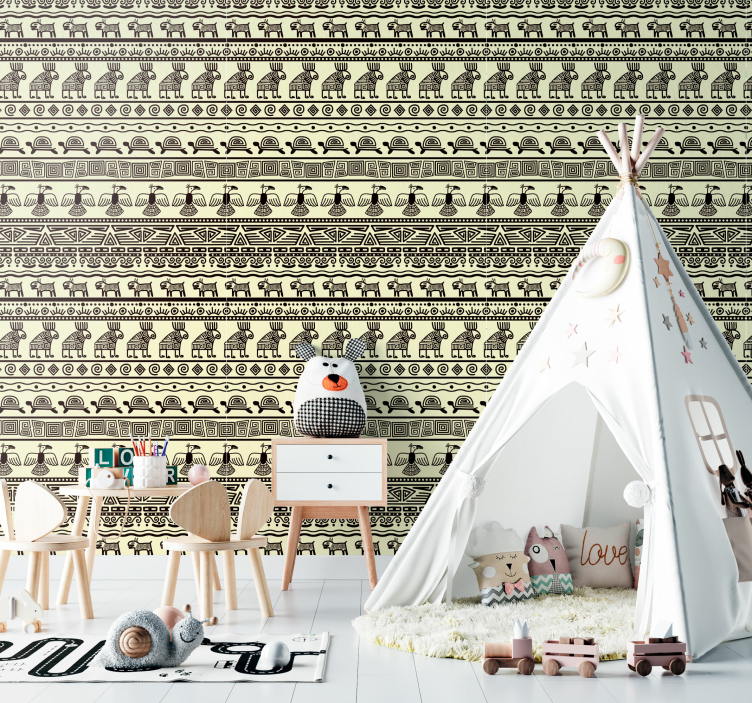 动物墙纸 埃及动物图案 - TenStickers