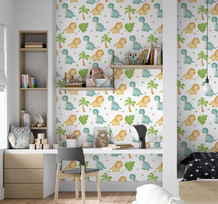 墙纸恐龙 恐龙玩耍时间 - TenStickers