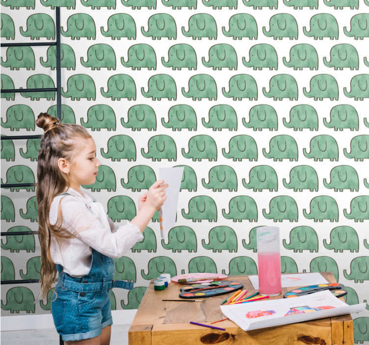 墙纸大象 迷人的大象 - TenStickers