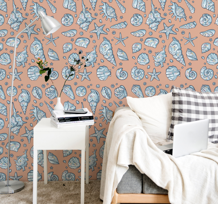 墙纸鱼 贝壳与海星 - TenStickers