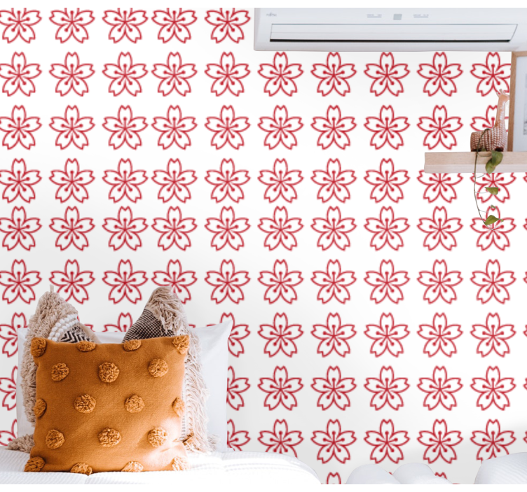 墙纸花卉 花的对称性 - TenStickers