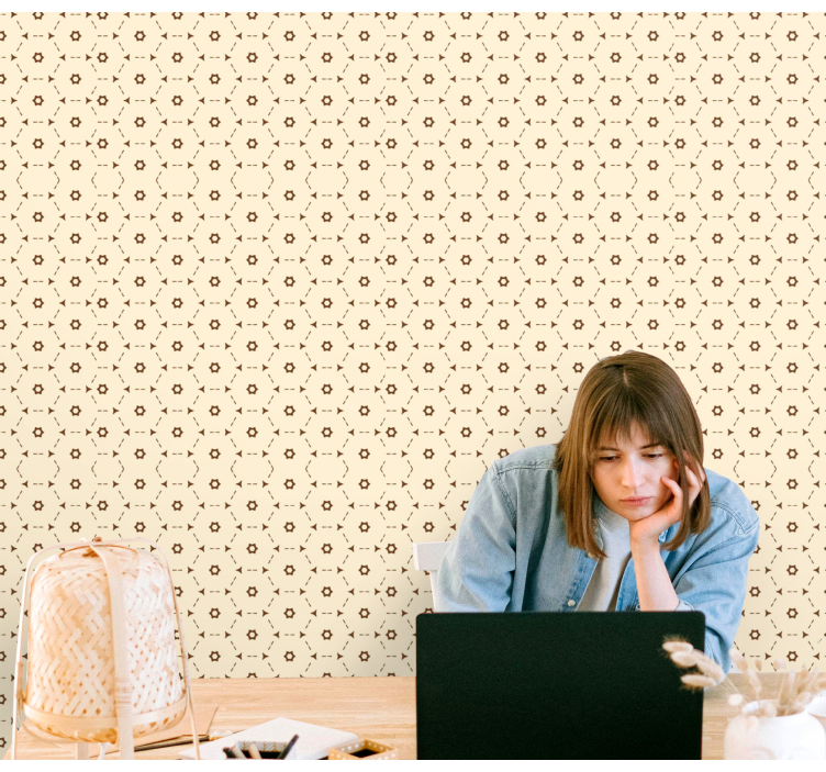 墙纸花卉几何花卉装饰 - TenStickers