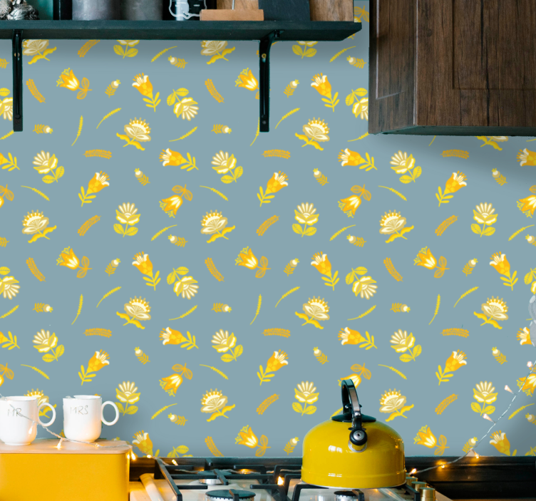 墙纸花卉 花卉的喜悦 - TenStickers