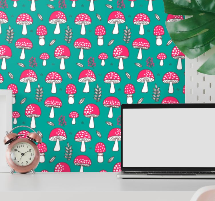 墙纸性能 森林真菌模式 - TenStickers