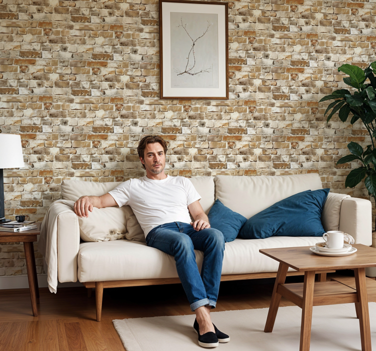 墙纸石质 磨损的材料 - TenStickers