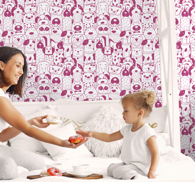 墙纸狗 犬字符图案 - TenStickers